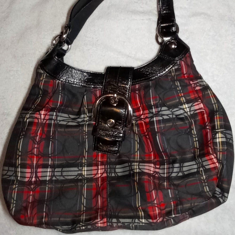 Coach black and red shoulder bag - Picture 1 of 7